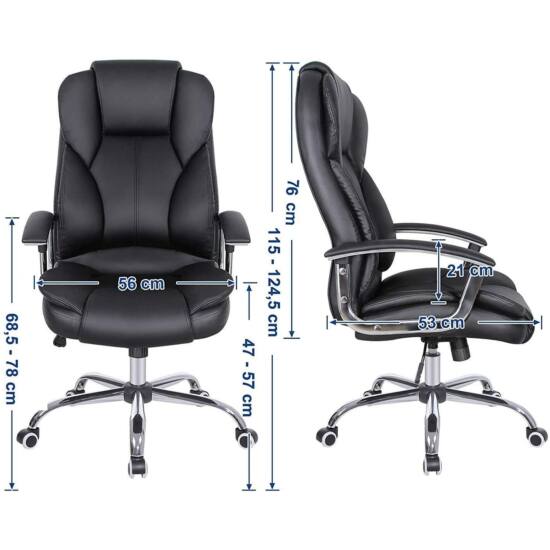 SONGMICS Kancelárska stolička zo syntetickej kože-Vashome.sk
