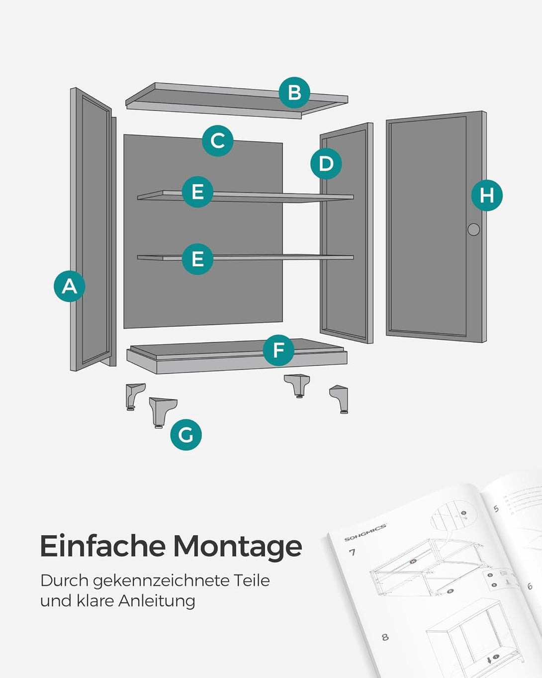 Irattartó szekrény, zárható multifunkciós tárolószekrény,matt szürke-Vashome.sk