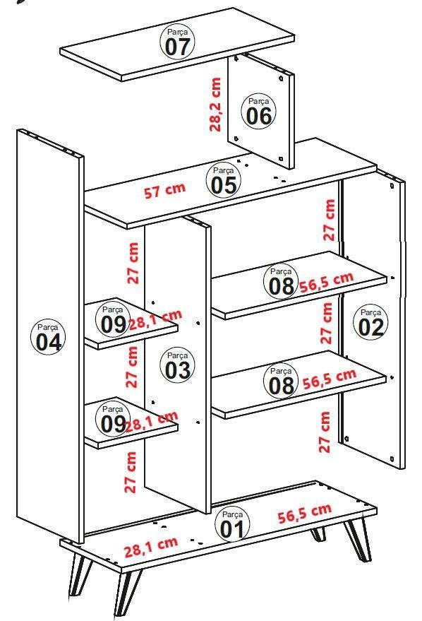Könyvespolc Form - White-Vashome.sk
