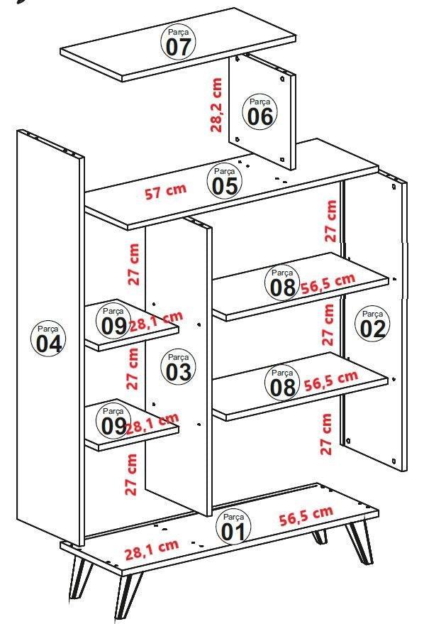 Könyvespolc Form - White-Vashome.sk