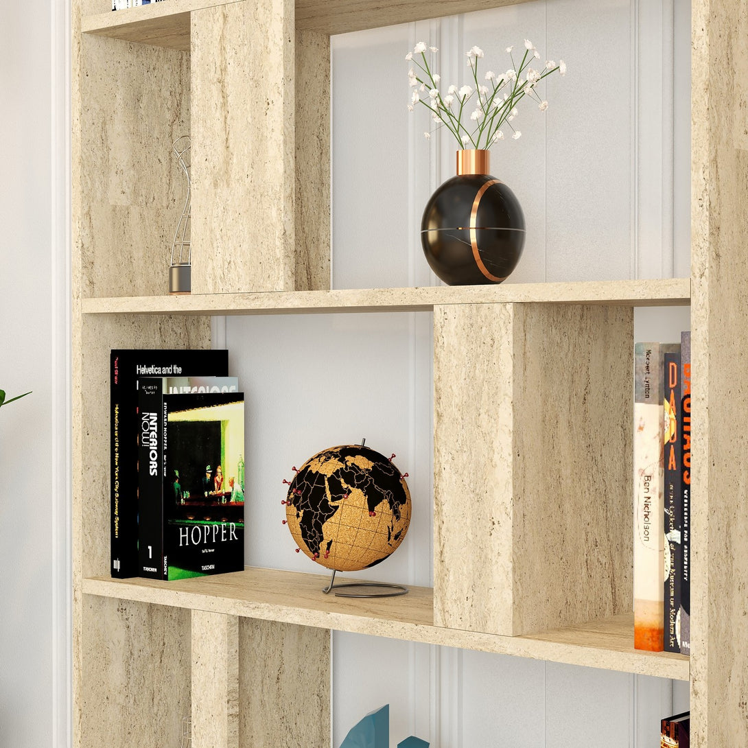 Könyvespolc Lima - Travertine-Vashome.sk