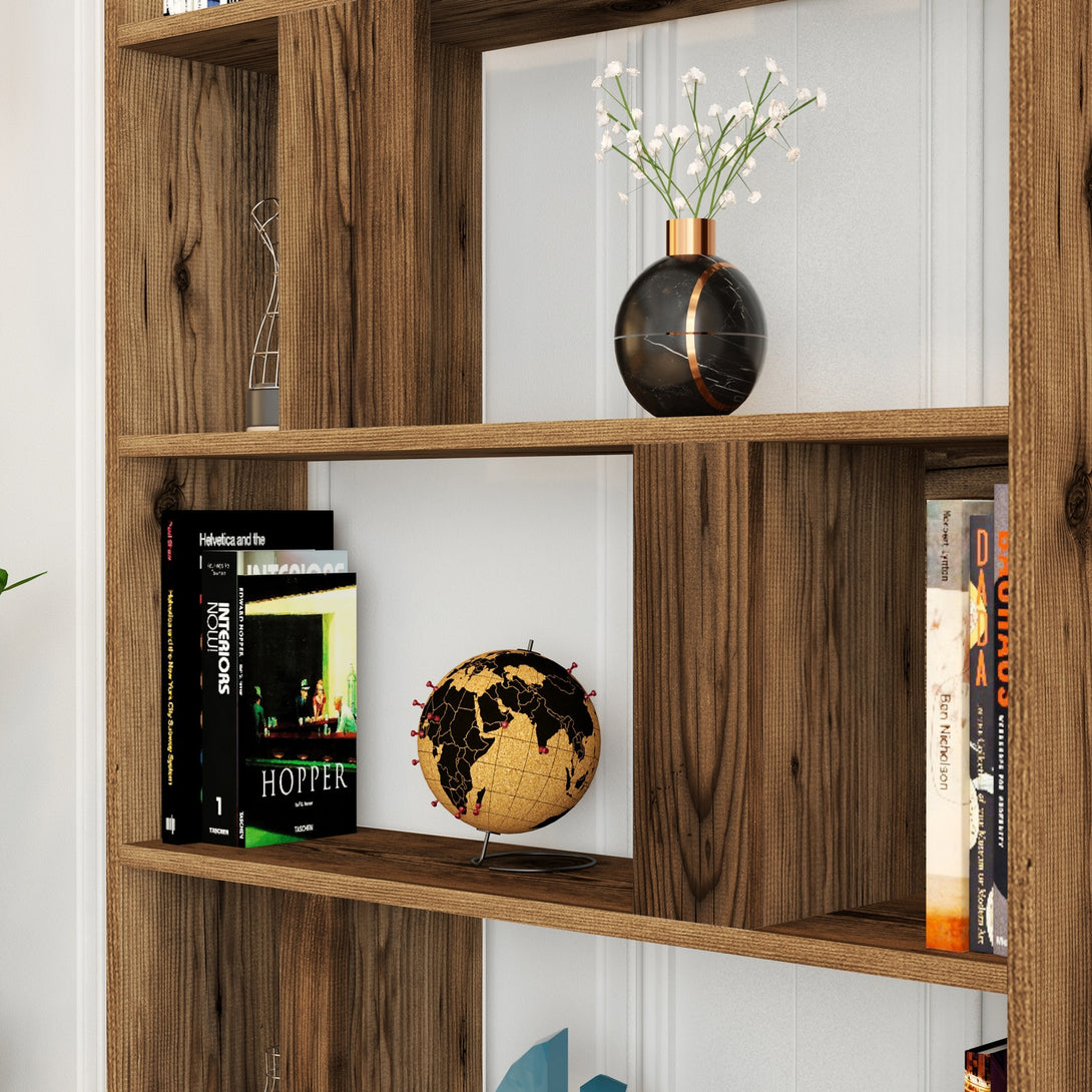 Könyvespolc Lima - Walnut-Vashome.sk