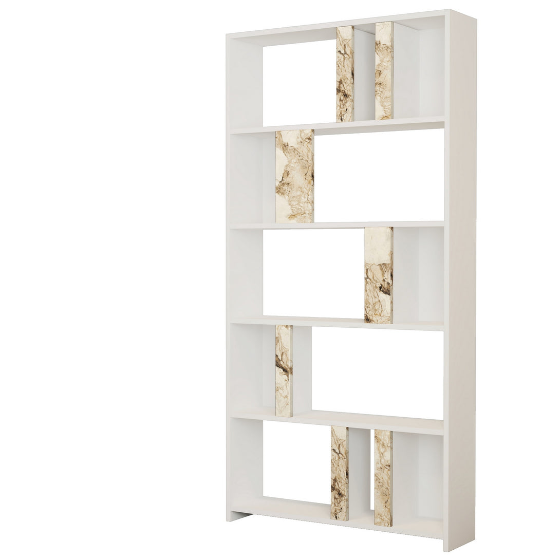 Könyvespolc Lima - White Marble-Vashome.sk