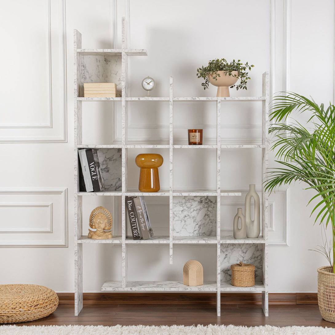 Könyvespolc Manco - Carrara Marble-Vashome.sk