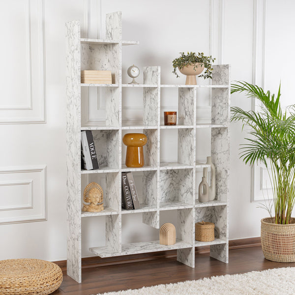 Könyvespolc Manco - Carrara Marble-Vashome.sk