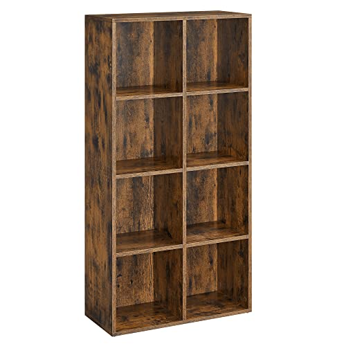 8-kockás könyvespolc 65,5 x 30 x 13,5 cm, rusztikus barna-Vashome.sk
