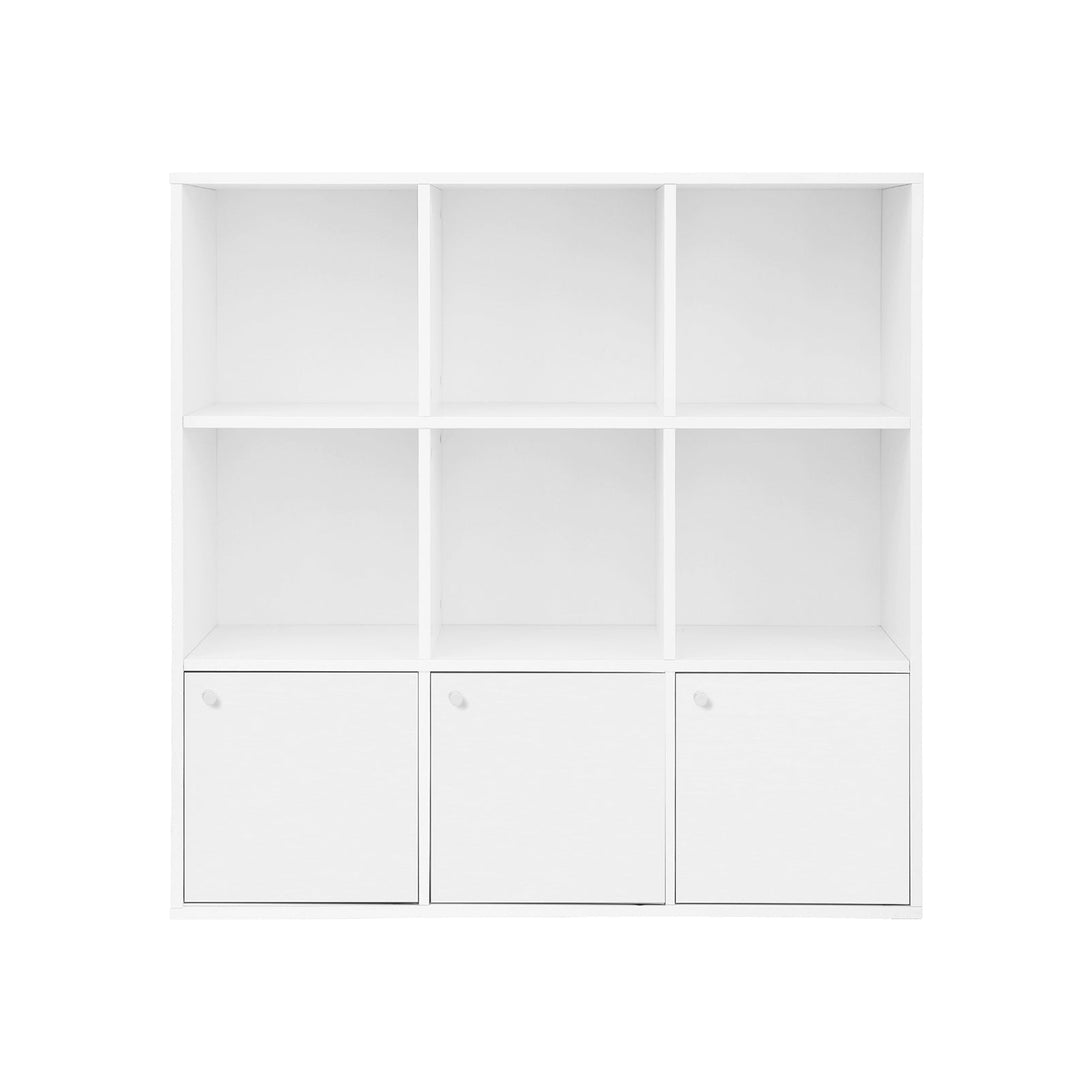 Knižnica, policový diel 97,5 x 30 x 97,5 cm, biela-Vashome.sk