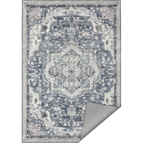 Koberec 160 x 230 cm Protišmykový Tradičný vintage štýl, sivý-Vashome.sk