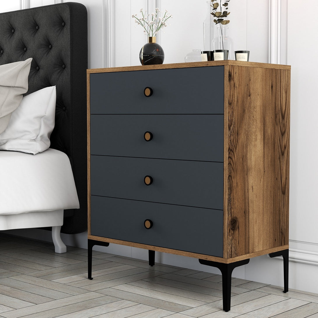 Komód Lizbon 536 - Walnut, Anthracite-Vashome.sk