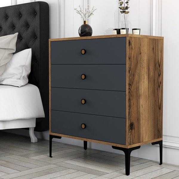 Komód Lizbon 536 - Walnut, Anthracite-Vashome.sk