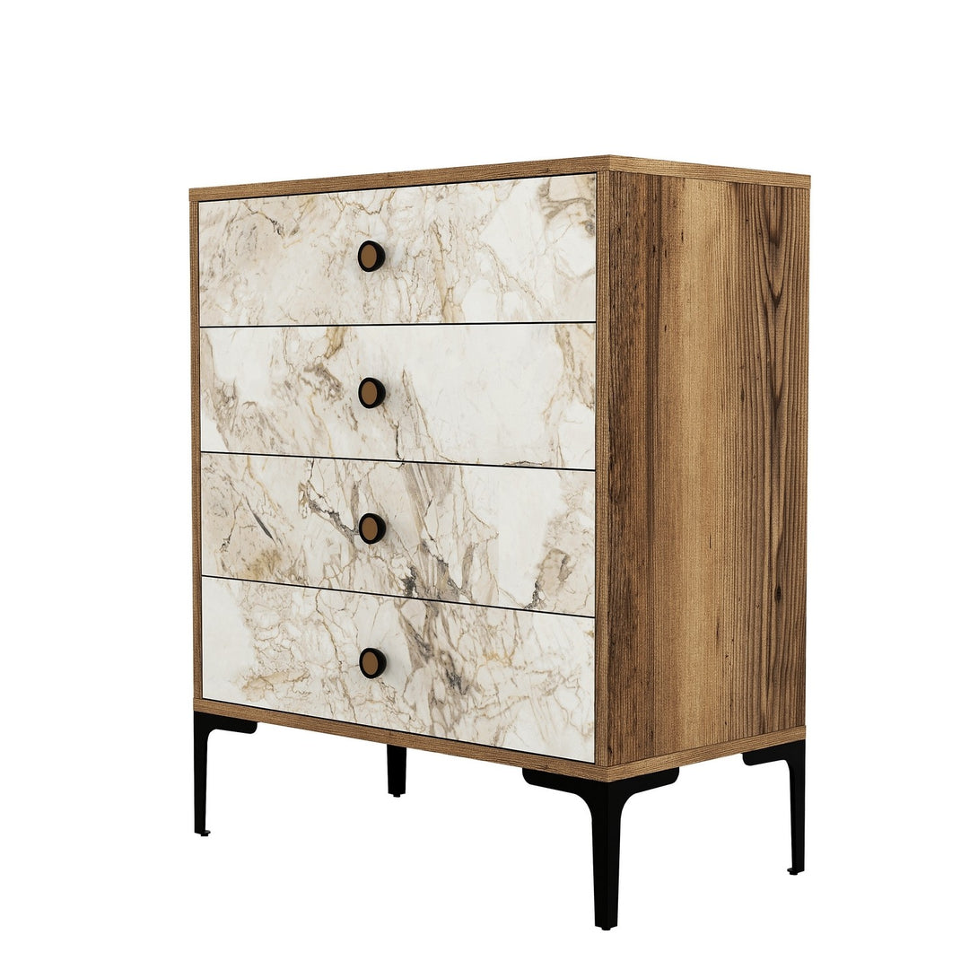 Komód Lizbon 538 - Walnut, White-Vashome.sk