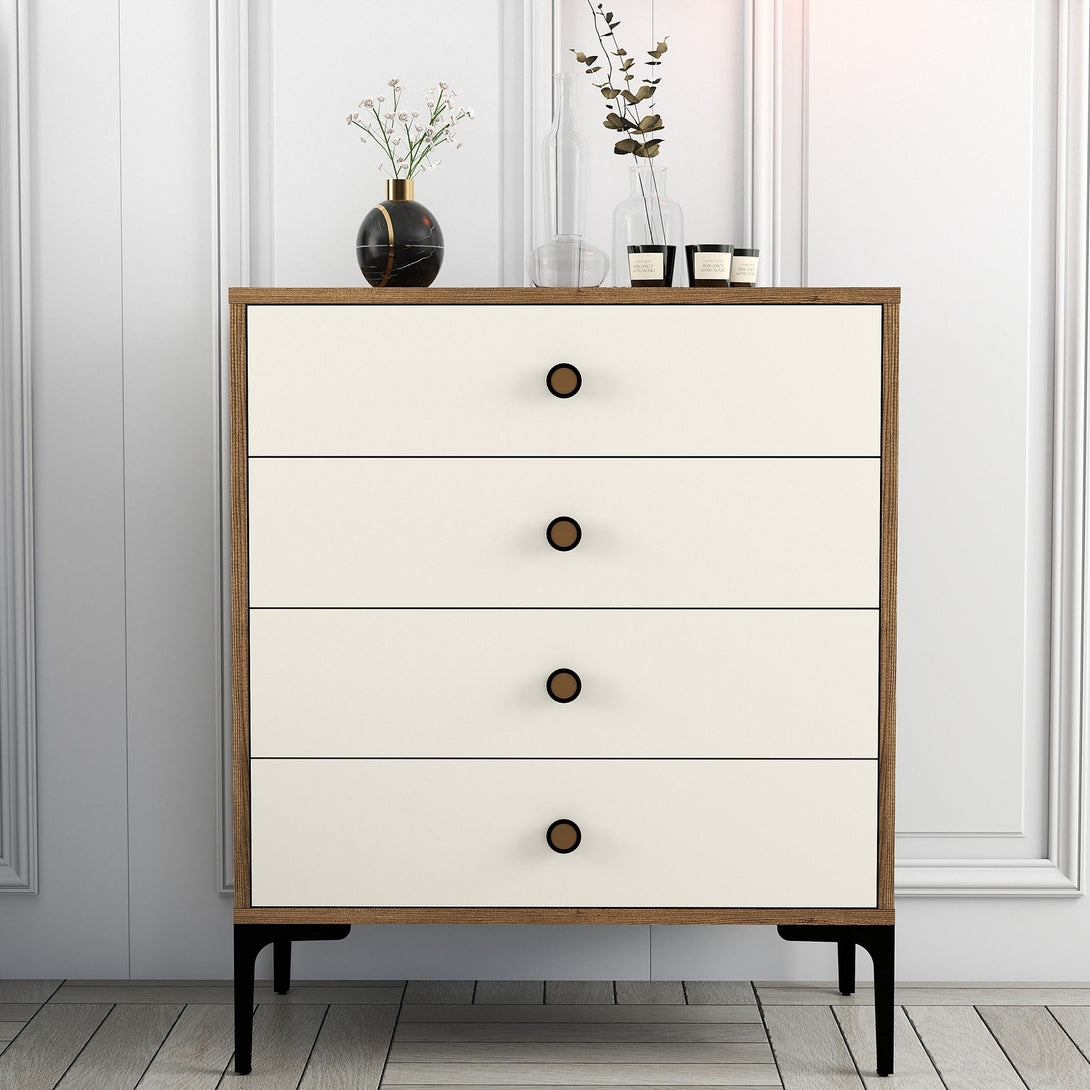 Komód Lizbon 540 - Walnut, Cream-Vashome.sk