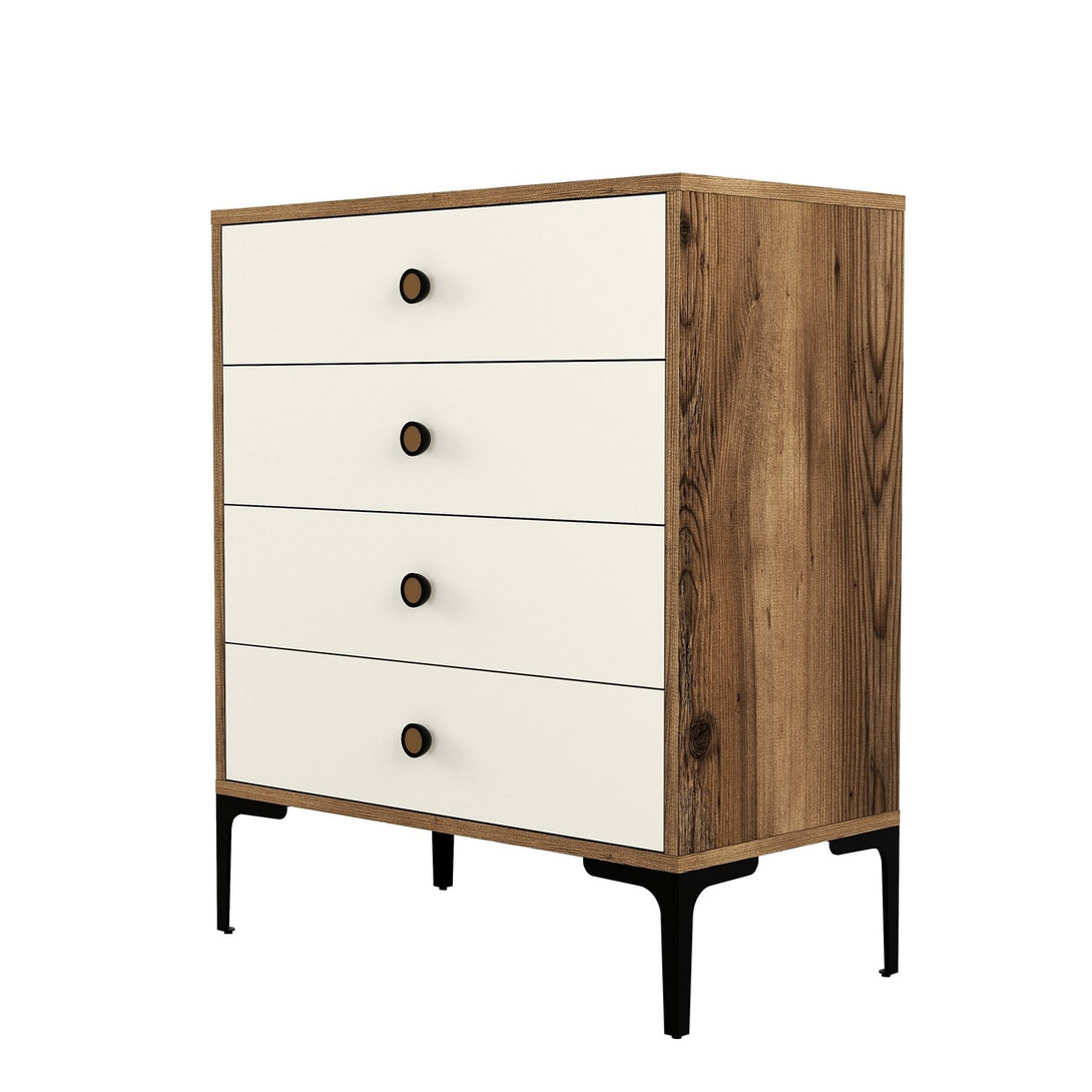 Komód Lizbon 540 - Walnut, Cream-Vashome.sk