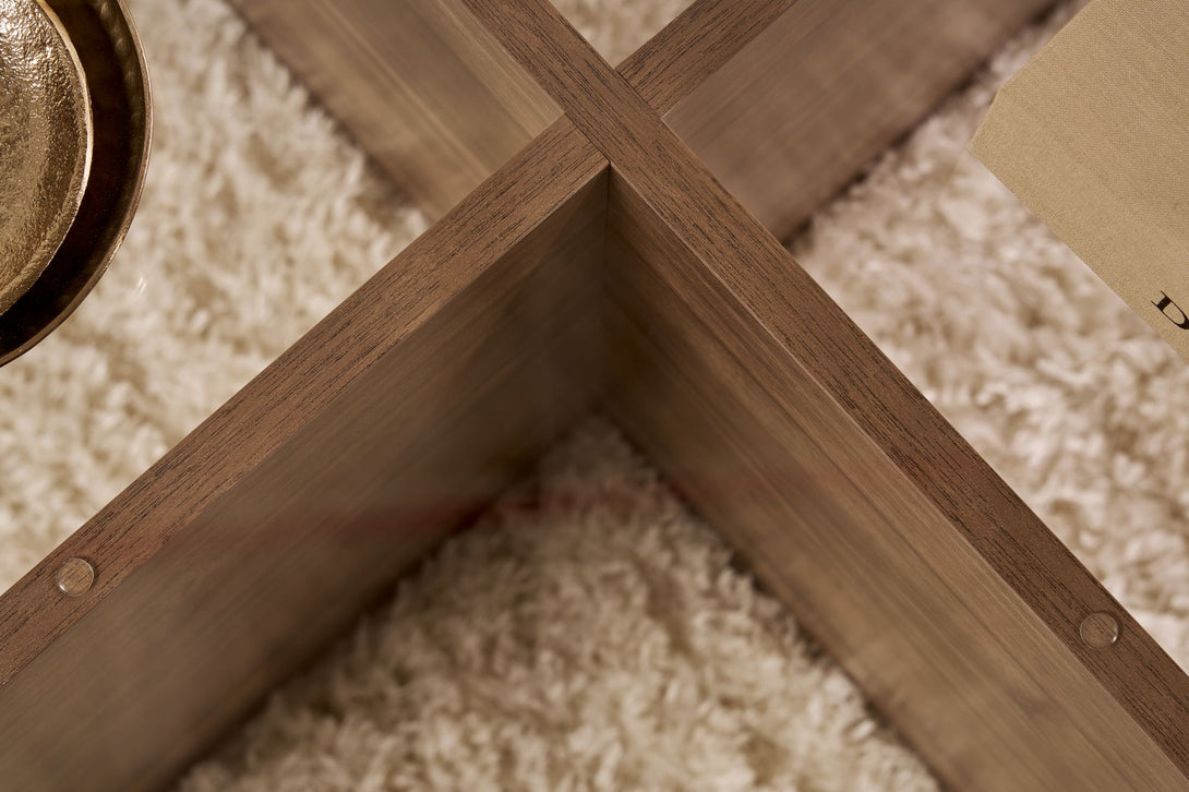 Konferenčný stôl Aeris - Walnut, Transparent-Vashome.sk