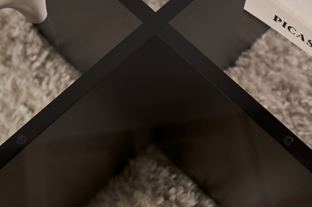 Konferenčný stôl Aeris - Wood Black, Transparent-Vashome.sk