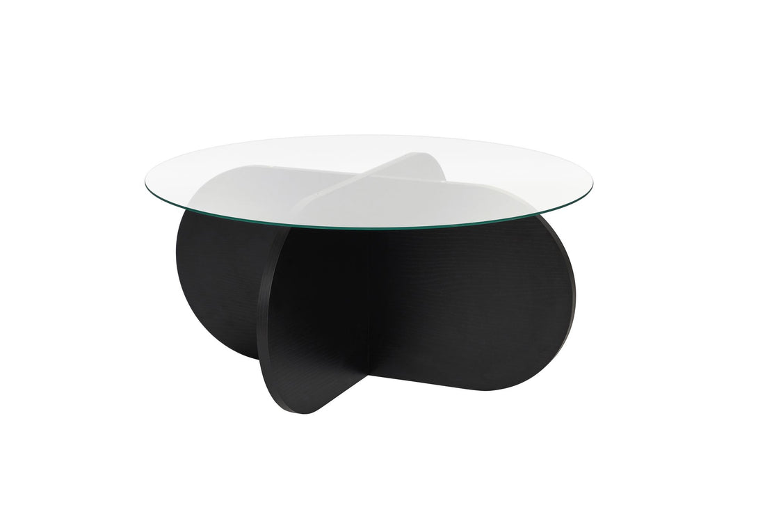 Konferenčný stôl Aeris - Wood Black, Transparent-Vashome.sk
