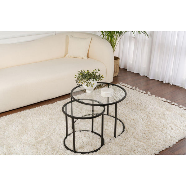 Konferenčný stôl Aurum - 60, 42 - Black, Transparent-Vashome.sk
