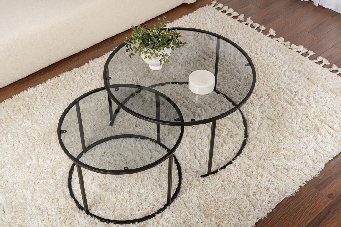 Konferenčný stôl Aurum - 80, 60 - Black, Grey-Vashome.sk