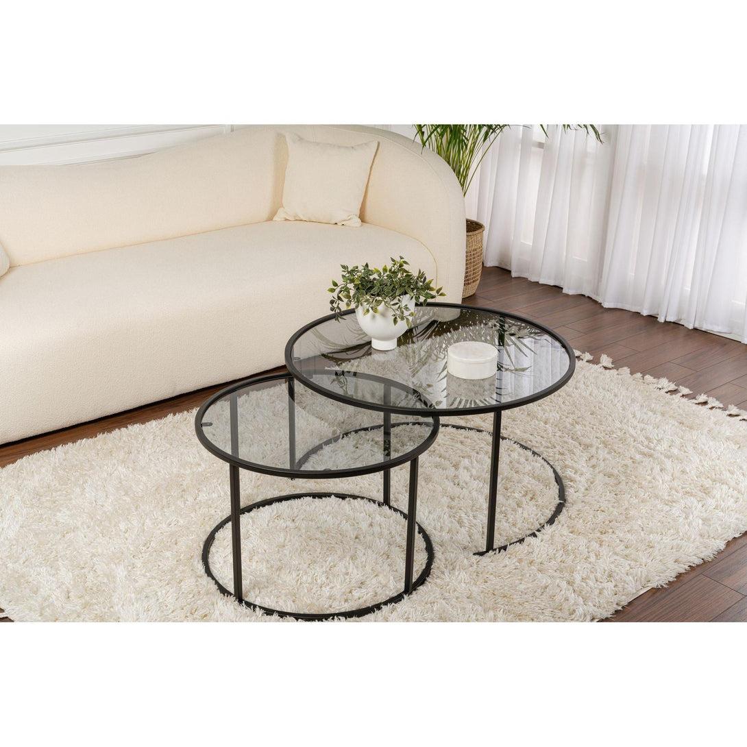 Konferenčný stôl Aurum - 80, 60 - Black, Grey-Vashome.sk