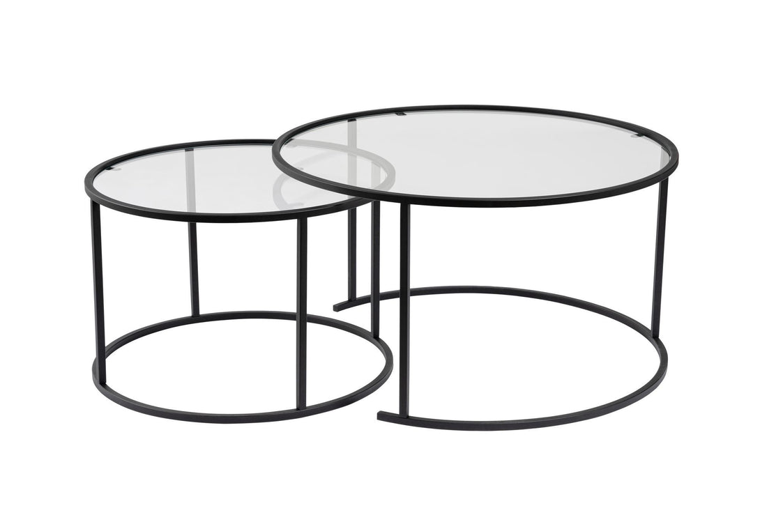 Konferenčný stôl Aurum - 80, 60 - Black, Transparent-Vashome.sk