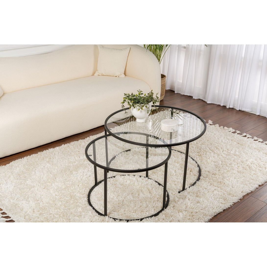 Konferenčný stôl Aurum - 80, 60 - Black, Transparent-Vashome.sk