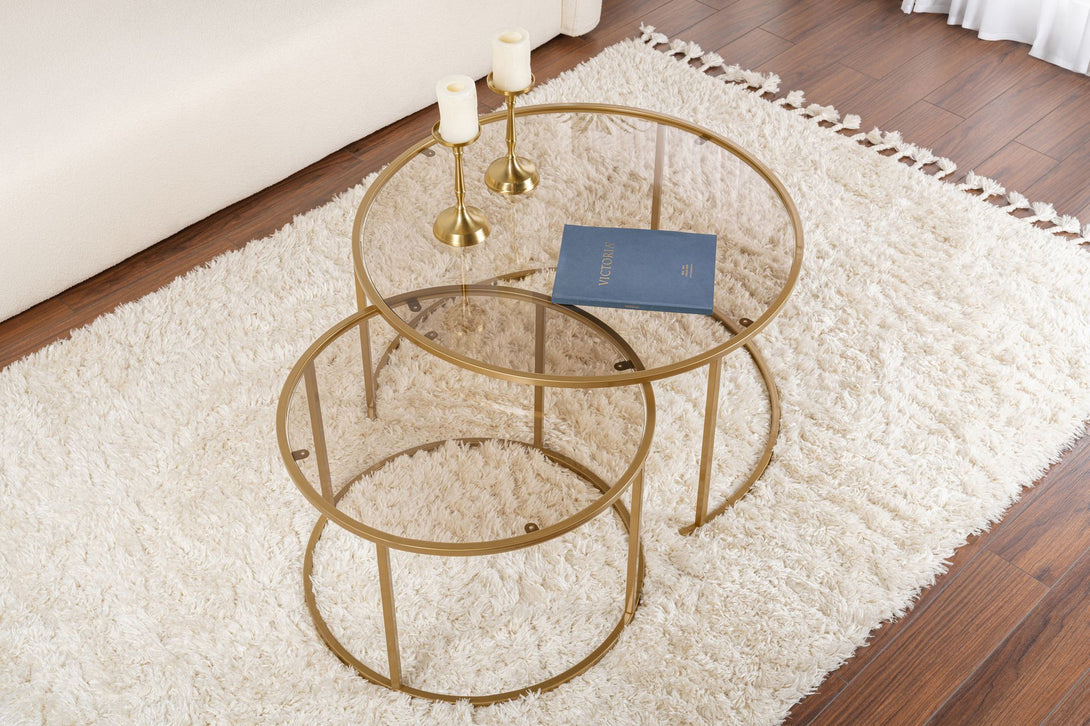 Konferenčný stôl Aurum - 80, 60 - Gold, Bronze-Vashome.sk
