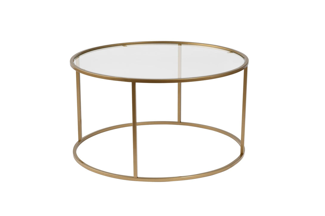 Konferenčný stôl Aurum - 80 - Gold, Transparent-Vashome.sk