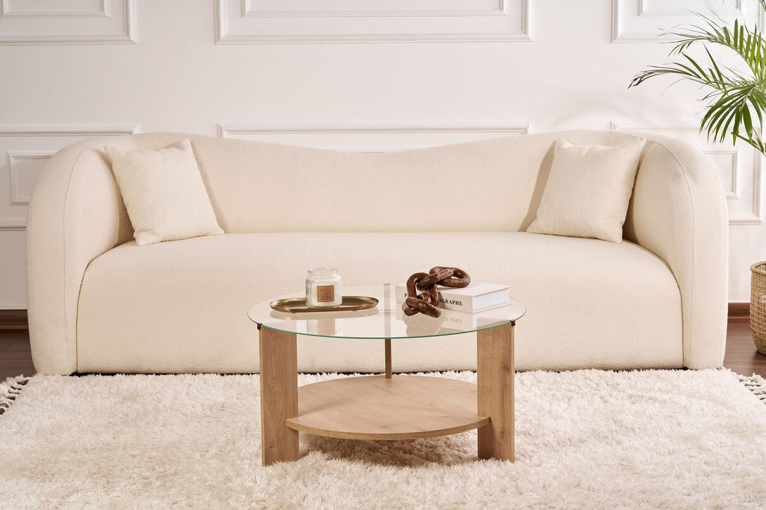 Konferenčný stôl Clara - Sapphire Oak, Transparent-Vashome.sk