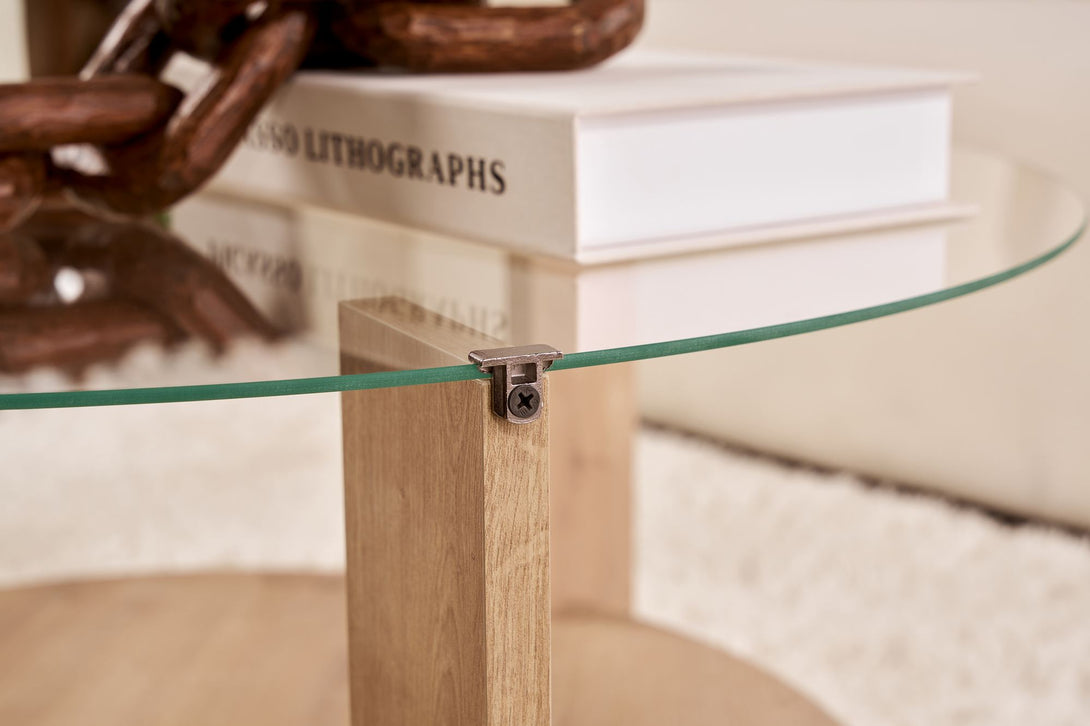 Konferenčný stôl Clara - Sapphire Oak, Transparent-Vashome.sk