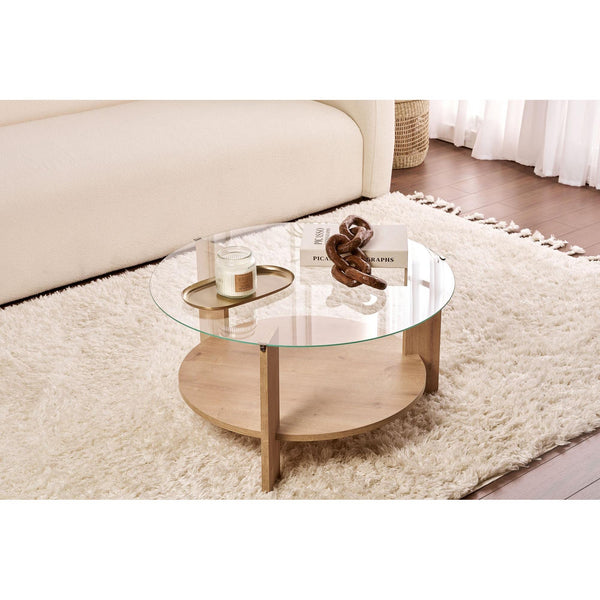 Konferenčný stôl Clara - Sapphire Oak, Transparent-Vashome.sk
