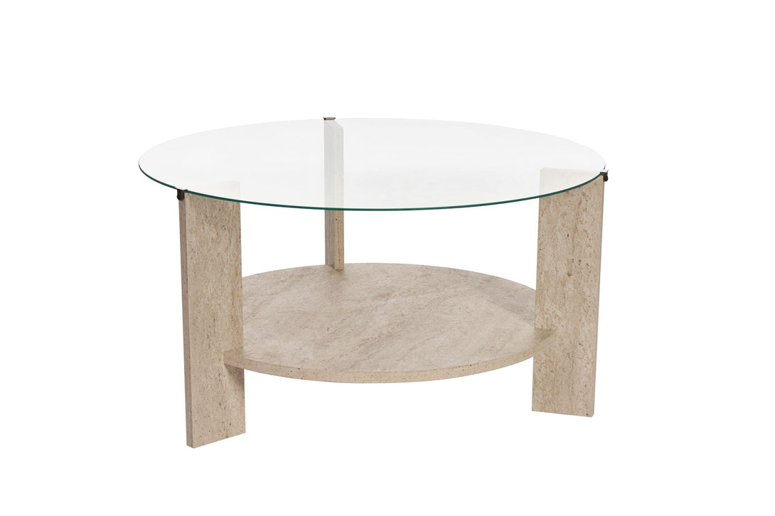 Konferenčný stôl Clara - Travertine, Transparent-Vashome.sk