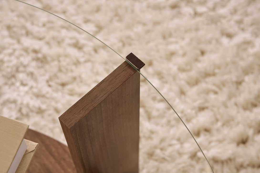 Konferenčný stôl Clara - Walnut, Transparent-Vashome.sk