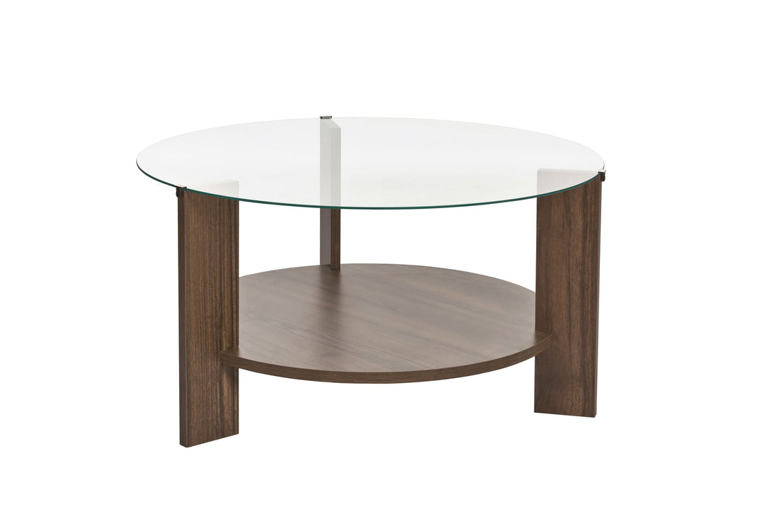 Konferenčný stôl Clara - Walnut, Transparent-Vashome.sk