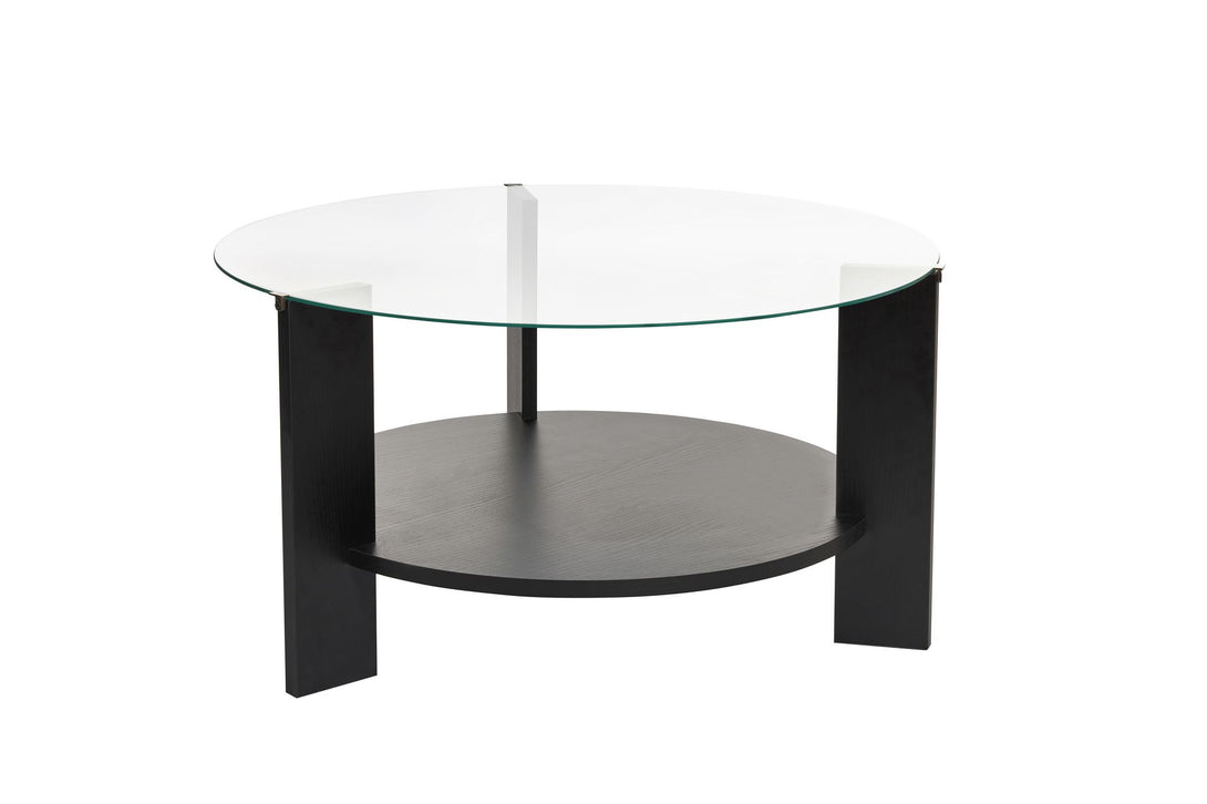 Konferenčný stôl Clara - Wood Black, Transparent-Vashome.sk