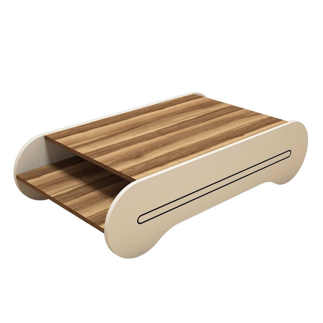 Konferenčný stôl Cool - Walnut, Cream-Vashome.sk