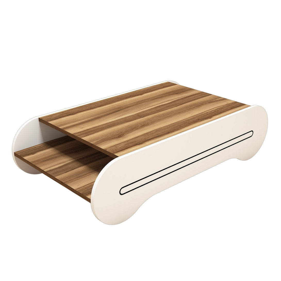 Konferenčný stôl Cool - Walnut, White-Vashome.sk
