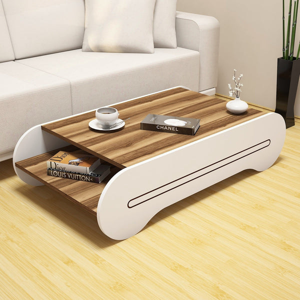 Konferenčný stôl Cool - Walnut, White-Vashome.sk