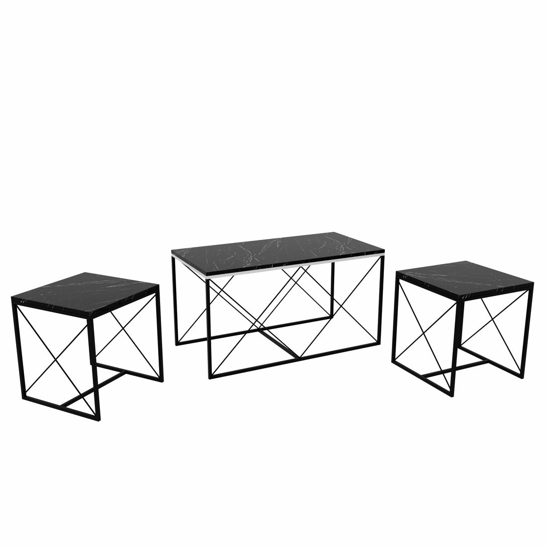 Konferenčný stôl Defne - Black Marble-Vashome.sk