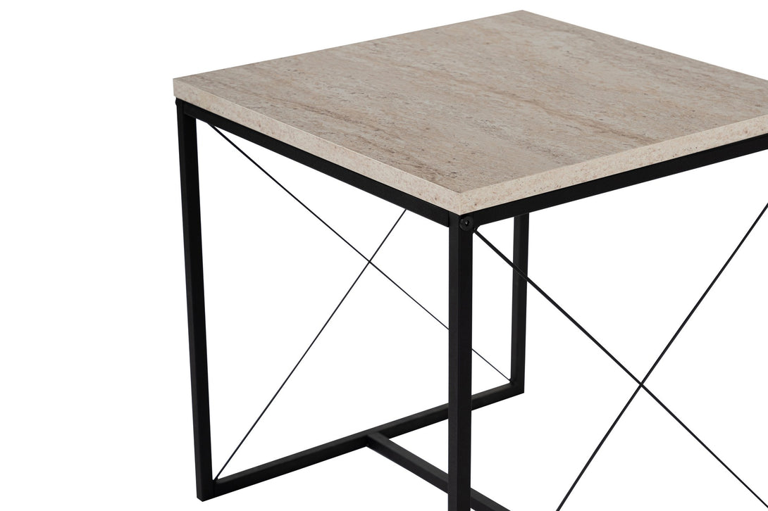 Konferenčný stôl Defne - Black, Travertine-Vashome.sk