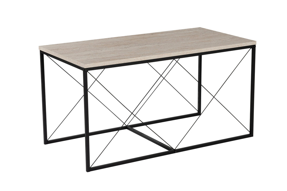 Konferenčný stôl Defne - Black, Travertine-Vashome.sk
