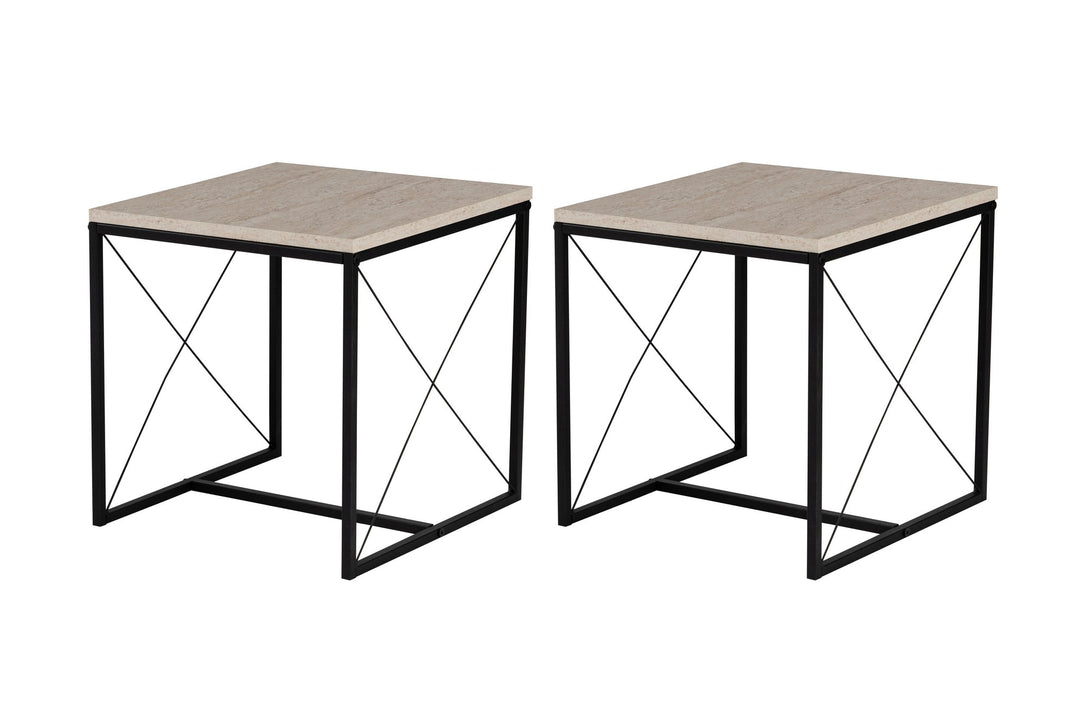 Konferenčný stôl Defne - Black, Travertine-Vashome.sk