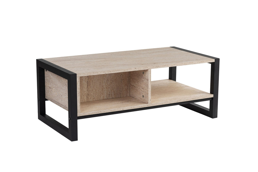 Konferenčný stôl Haldizen - Black, Travertine-Vashome.sk