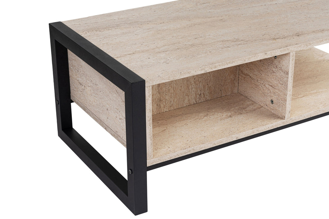 Konferenčný stôl Haldizen - Black, Travertine-Vashome.sk