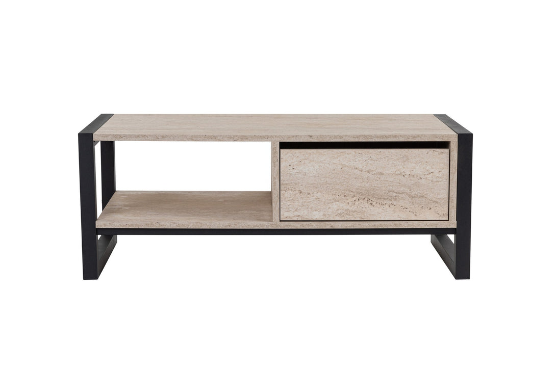 Konferenčný stôl Haldizen - Black, Travertine-Vashome.sk