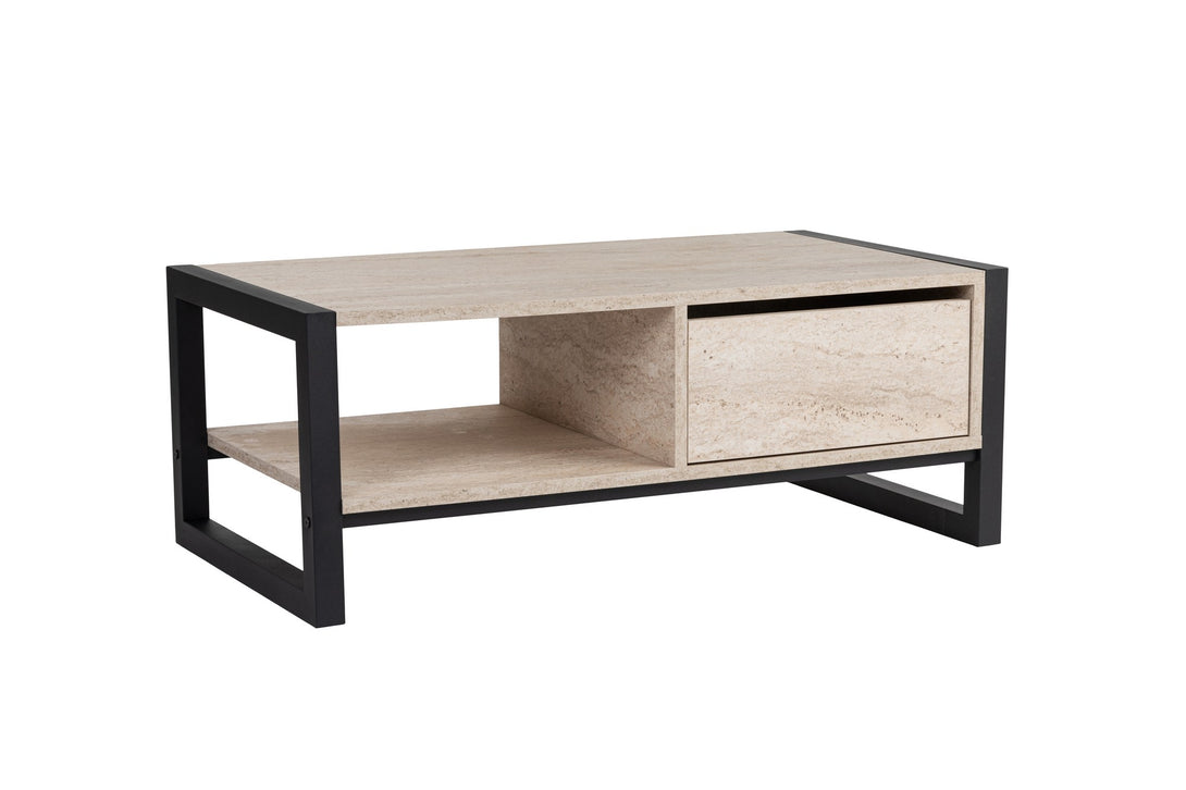 Konferenčný stôl Haldizen - Black, Travertine-Vashome.sk