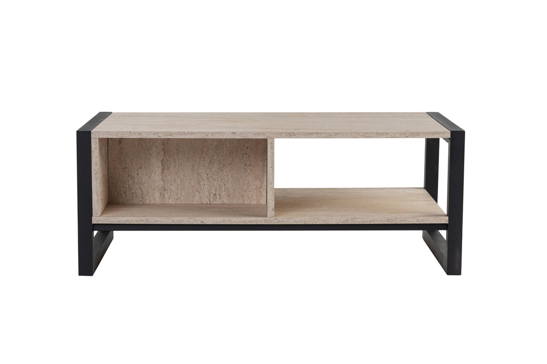 Konferenčný stôl Haldizen - Black, Travertine-Vashome.sk