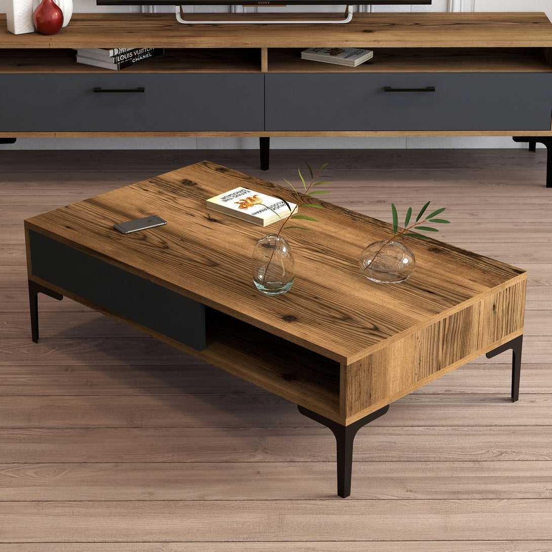 Konferenčný stôl Istanbul - Walnut, Anthracite-Vashome.sk
