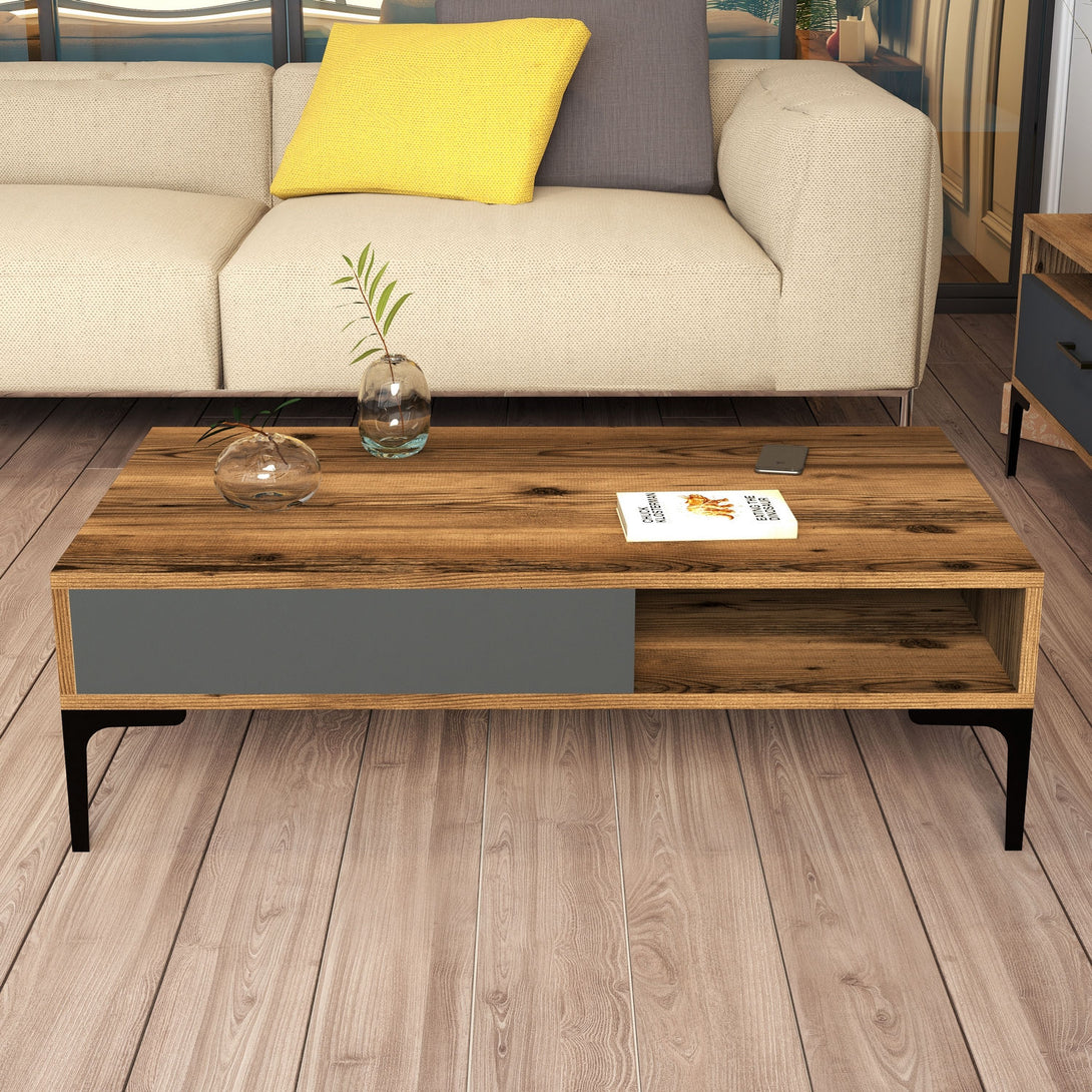 Konferenčný stôl Istanbul - Walnut, Anthracite-Vashome.sk