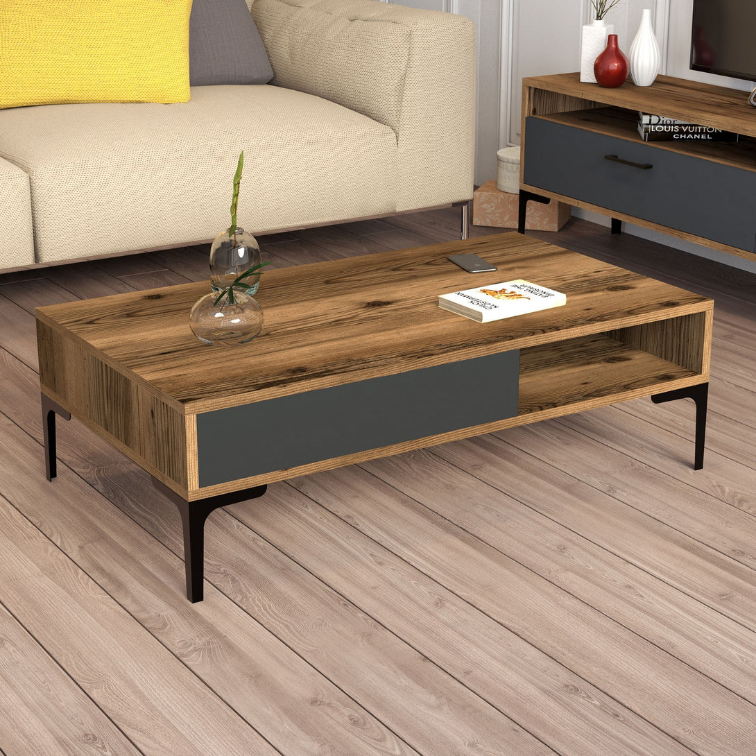 Konferenčný stôl Istanbul - Walnut, Anthracite-Vashome.sk