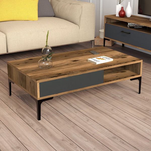 Konferenčný stôl Istanbul - Walnut, Anthracite-Vashome.sk